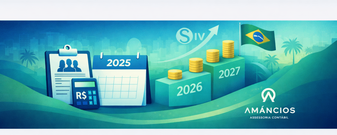 “Tabela da reoneração da folha no Anexo IV do Simples Nacional conforme a Lei 14.973/2024 (2025 a 2028)”